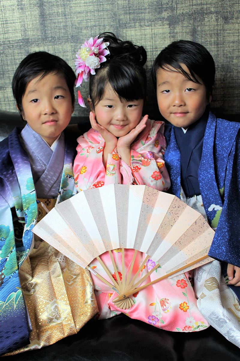 七五三:3歳女児、3歳男児、5歳男児